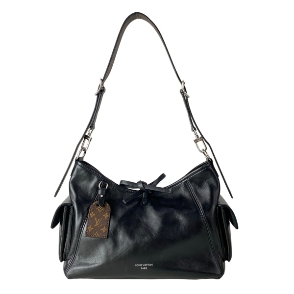 Louis Vuitton Shoulder Bag Carryall Cargo Leather Noir Black